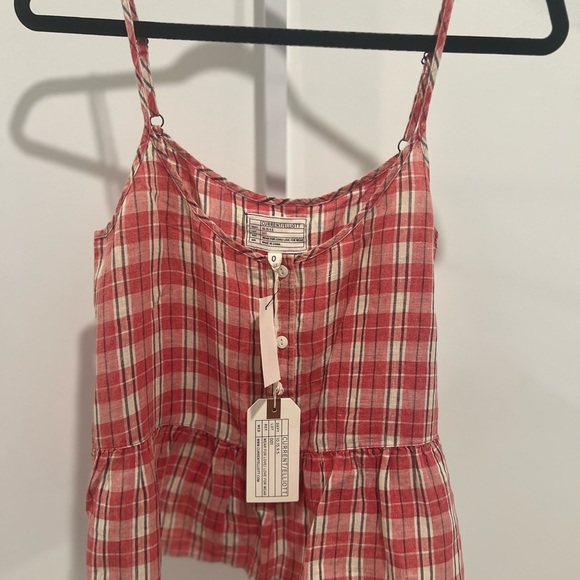 Red Plaid Women's Top - CURRENT/ ELLIOTT - Picture 2 of 3